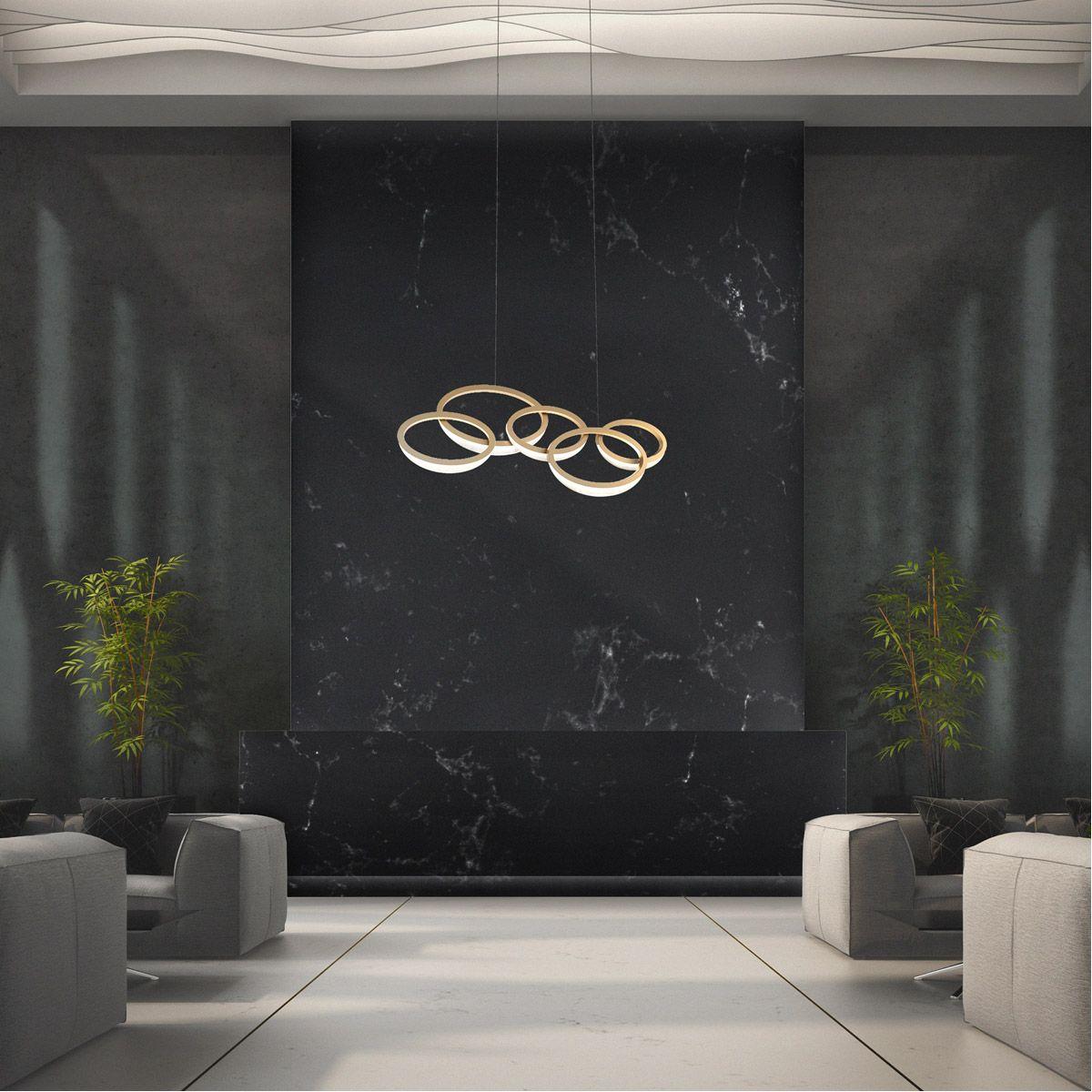 Orion 46 in. LED Pendant Light Brass Finish - Bees Lighting