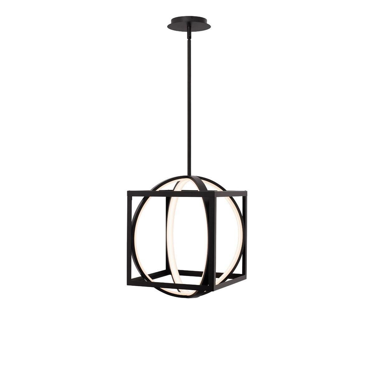 Geometrix 13 in. LED Pendant Light Black finish - Bees Lighting