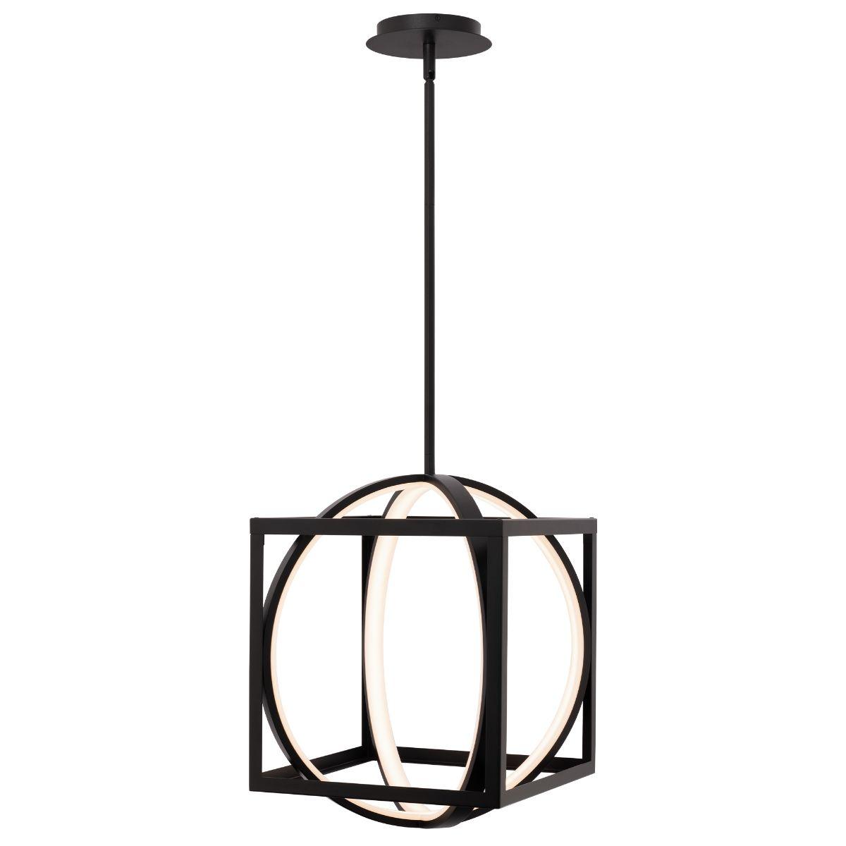 Geometrix 19 in. LED Pendant Light Black finish - Bees Lighting