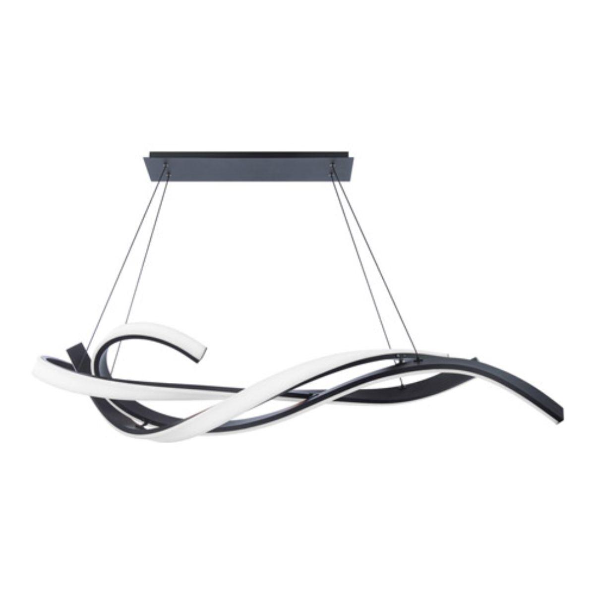 Tidal 57 in. LED Pendant Light Black Finish - Bees Lighting