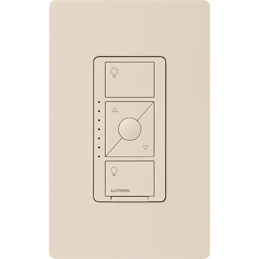 Caseta Wireless Smart Dimmer Switch, 500W ELV/250W LED, 3-Way/Multi-Location, Neutral Required, Light Almond - Bees Lighting