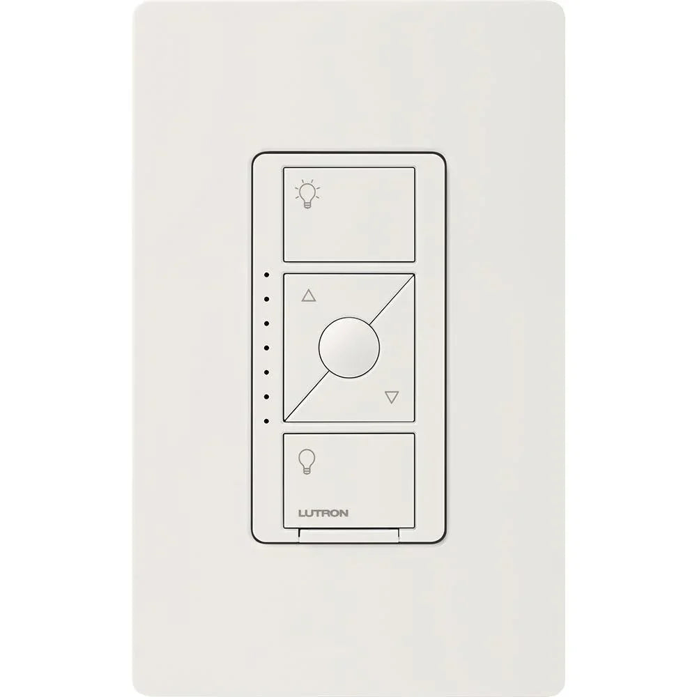 Caseta Wireless Smart Dimmer Switch, 500W ELV/250W LED, 3-Way/Multi-Location, Neutral Required, White - Bees Lighting