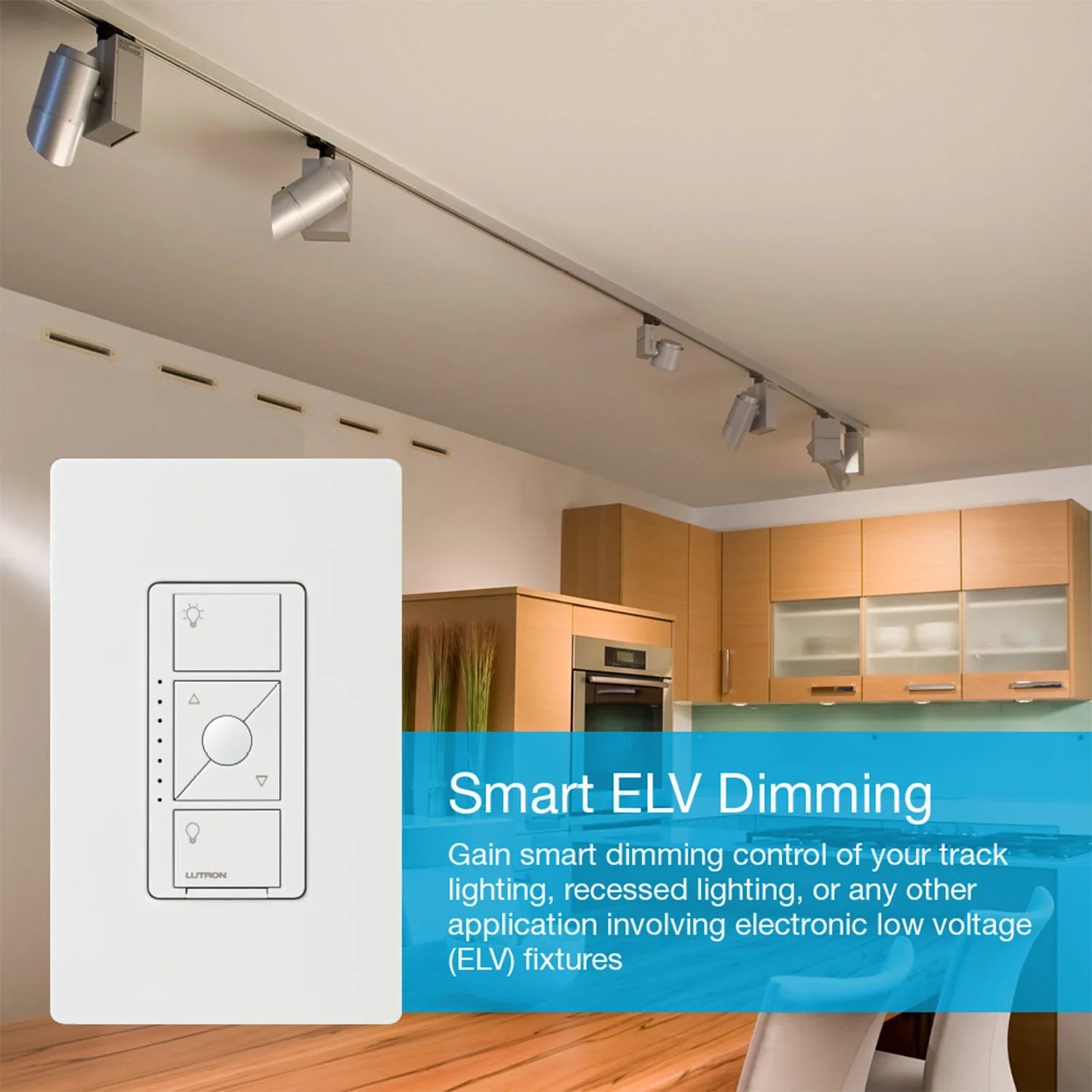 Caseta Wireless Smart Dimmer Switch, 500W ELV/250W LED, 3-Way/Multi-Location, Neutral Required, Black - Bees Lighting