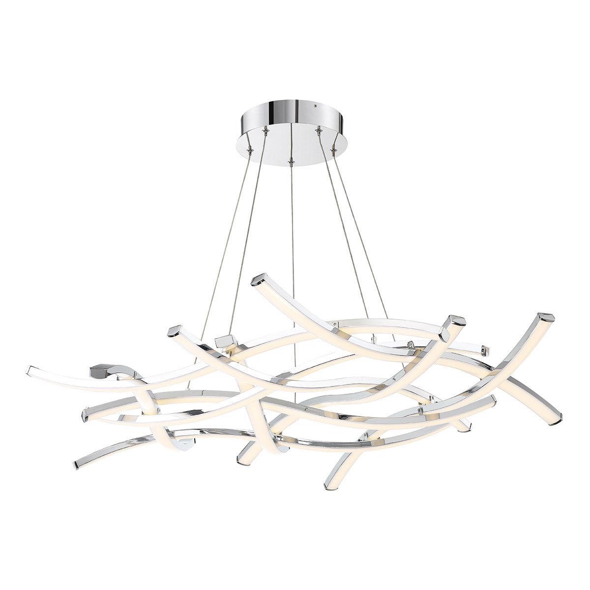 Divergence 44 in. 9 Lights LED Chandelier Chrome Finish - Bees Lighting