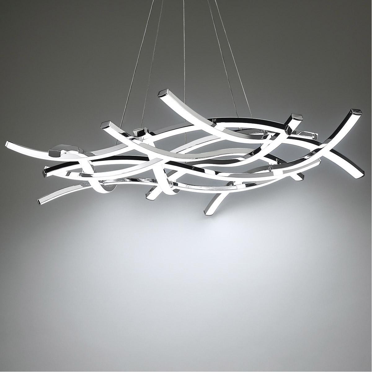 Divergence 44 in. 9 Lights LED Chandelier Chrome Finish - Bees Lighting