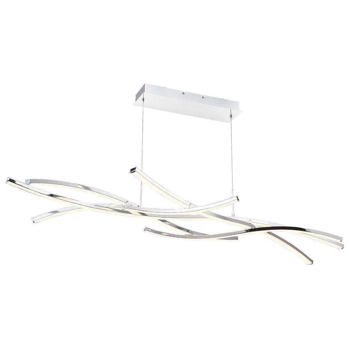 Divergence 64 in. 5 Lights LED Chandelier Chrome Finish - Bees Lighting