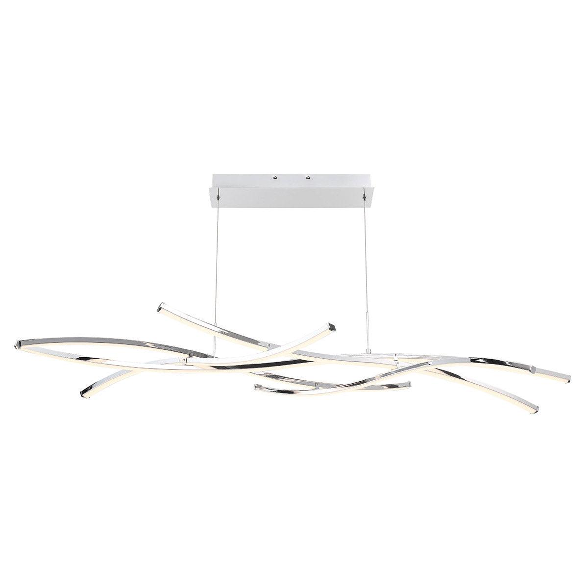Divergence 64 in. 5 Lights LED Chandelier Chrome Finish - Bees Lighting