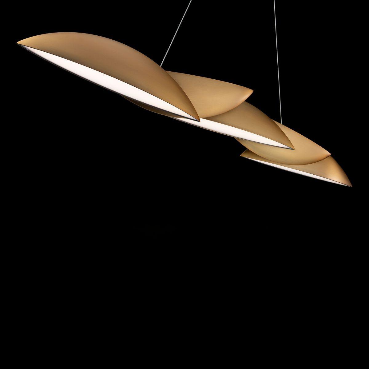 Sydney 56 in. LED Pendant Light Brass Finish - Bees Lighting