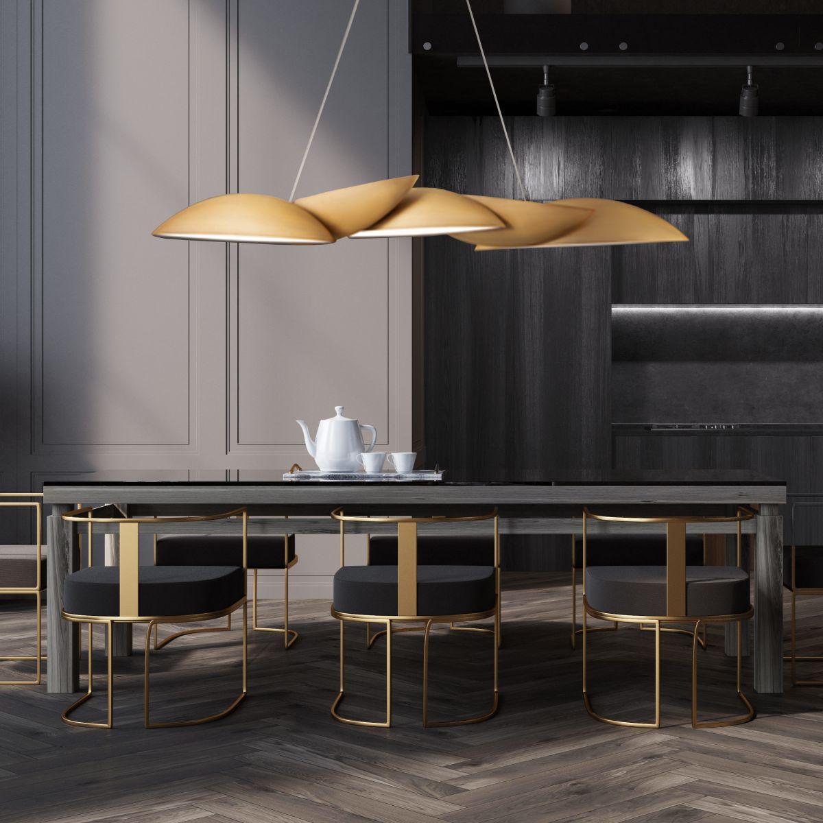 Sydney 56 in. LED Pendant Light Brass Finish - Bees Lighting