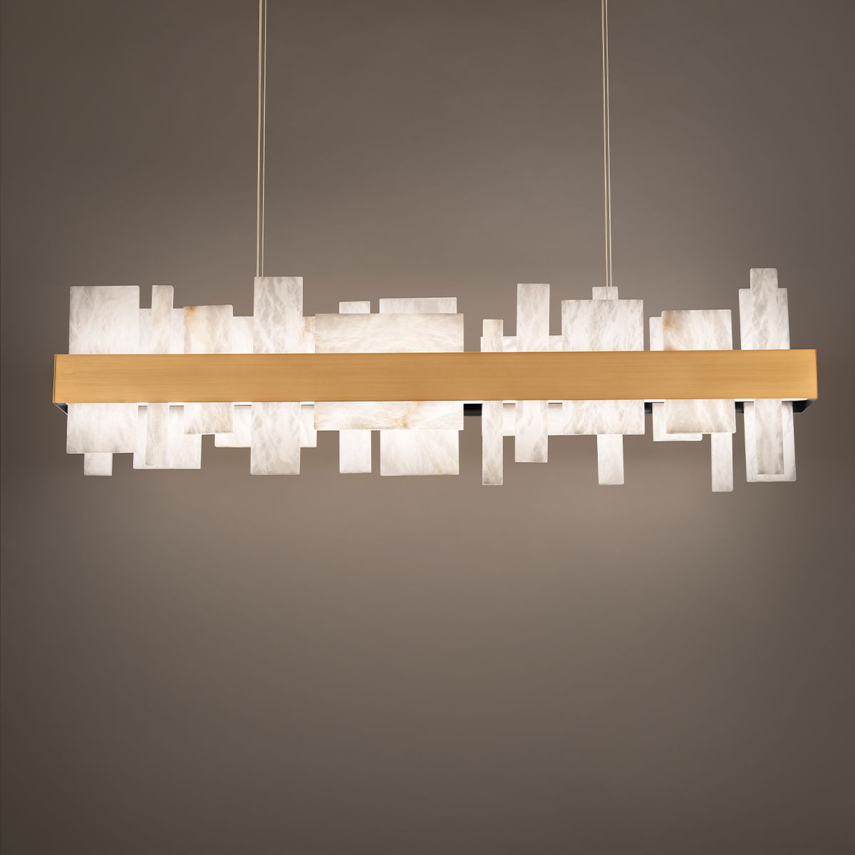 Acropolis 46 in. LED Pendant Light Brass Finish - Bees Lighting