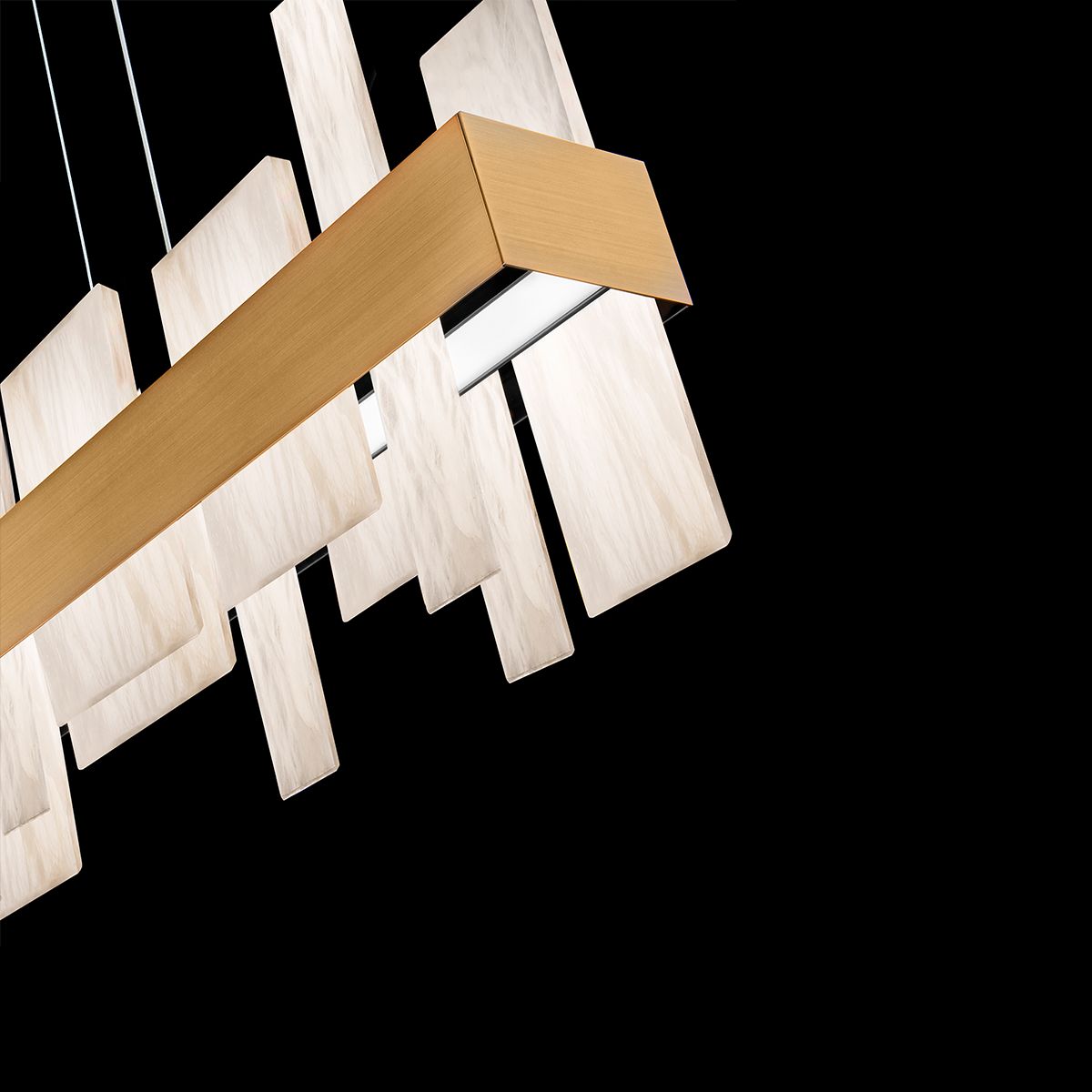 Acropolis 46 in. LED Pendant Light Brass Finish - Bees Lighting