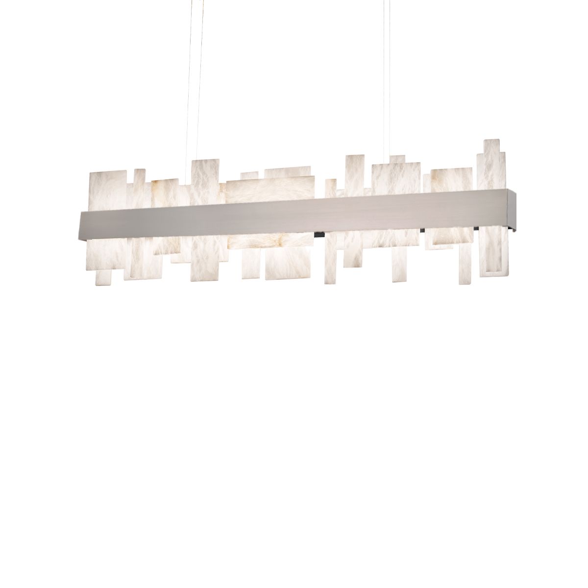 Acropolis 46 in. LED Pendant Light Brushed Nickel Finish - Bees Lighting