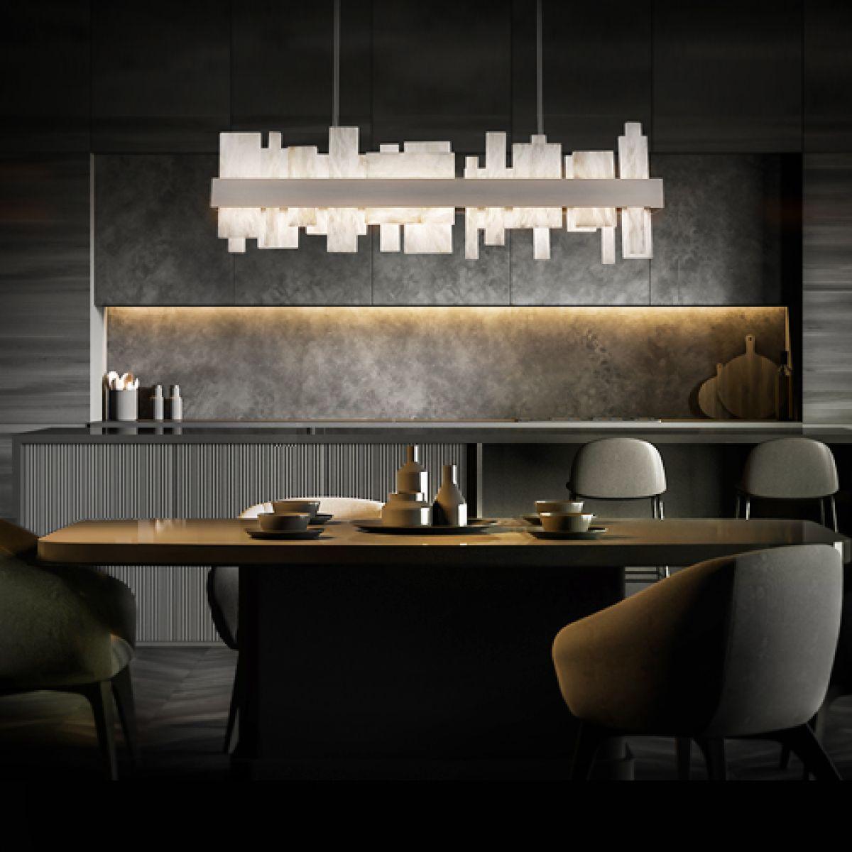 Acropolis 46 in. LED Pendant Light - Bees Lighting