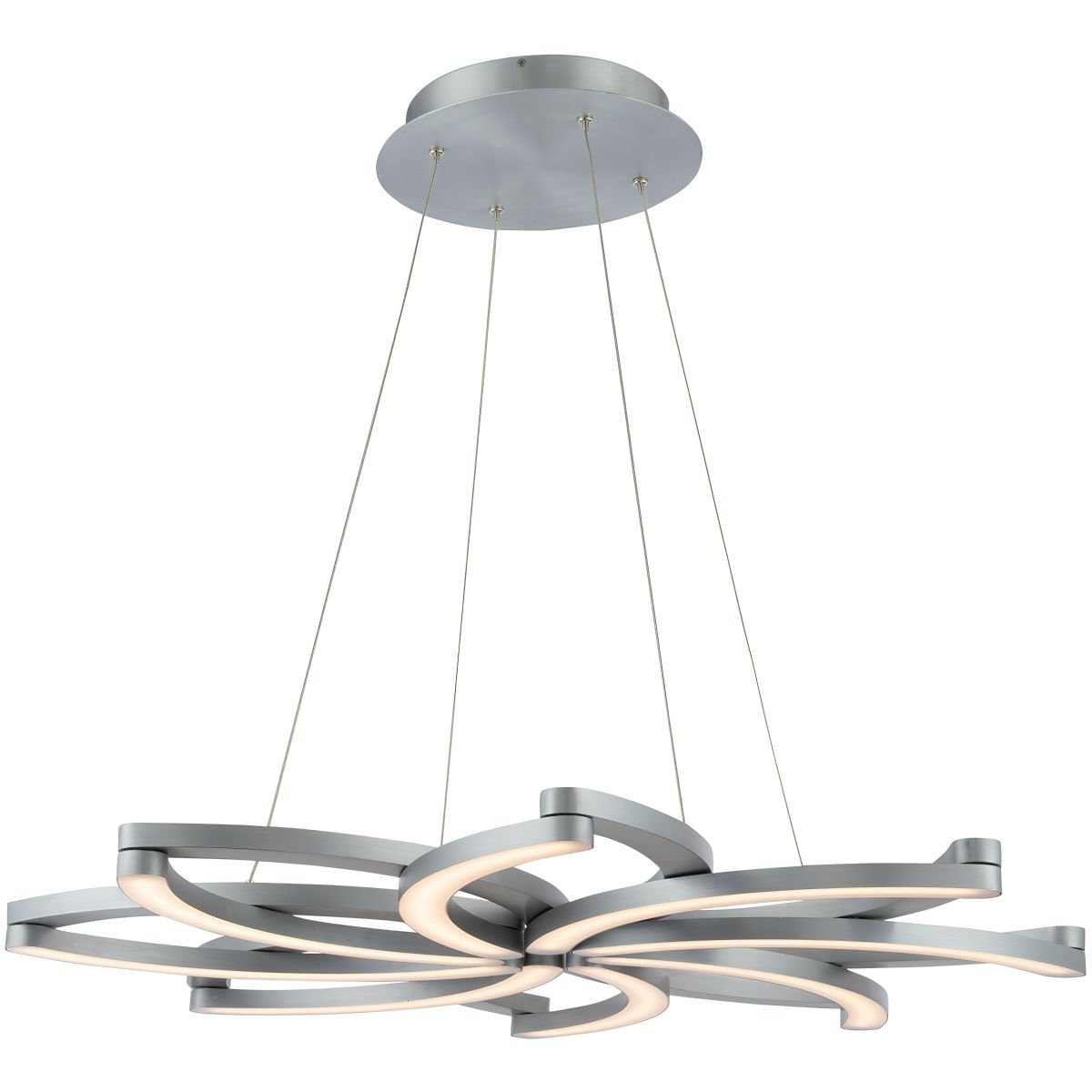Bloom 32 in. 8 Lights LED Pendant Light Aluminum Finish - Bees Lighting