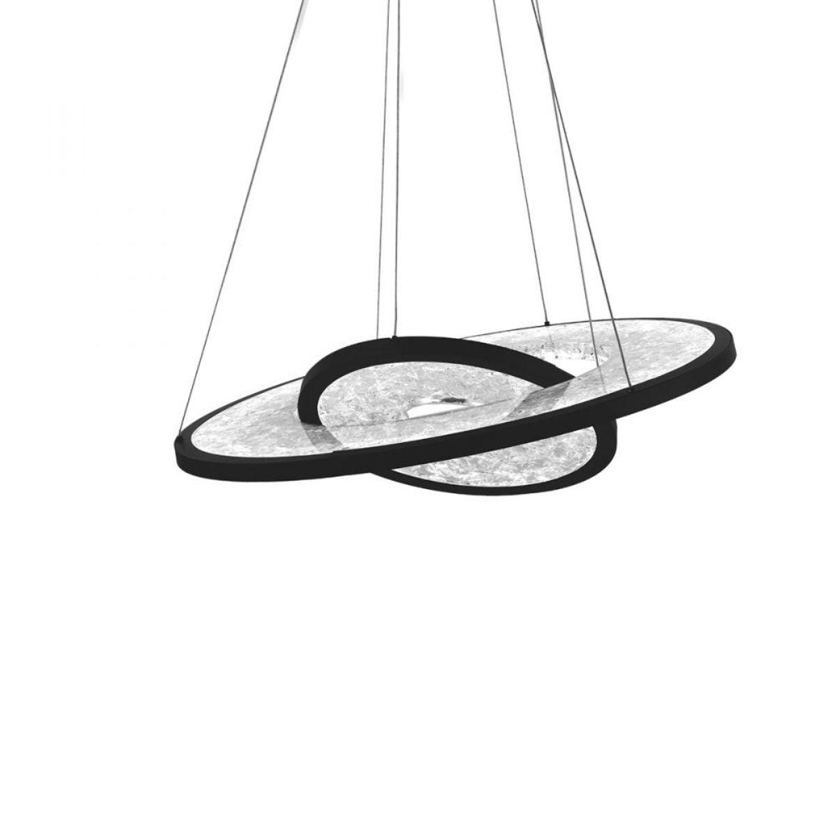 Jupiter 27 in. 2 Lights LED Pendant Light Black Finish - Bees Lighting