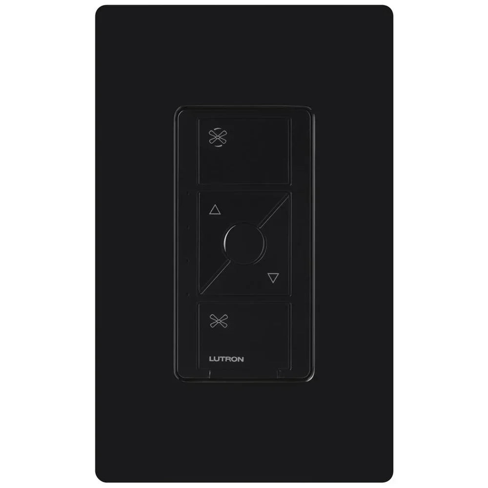 Caseta Wireless Smart Ceiling Fan Switch, Single Pole, Black - Bees Lighting