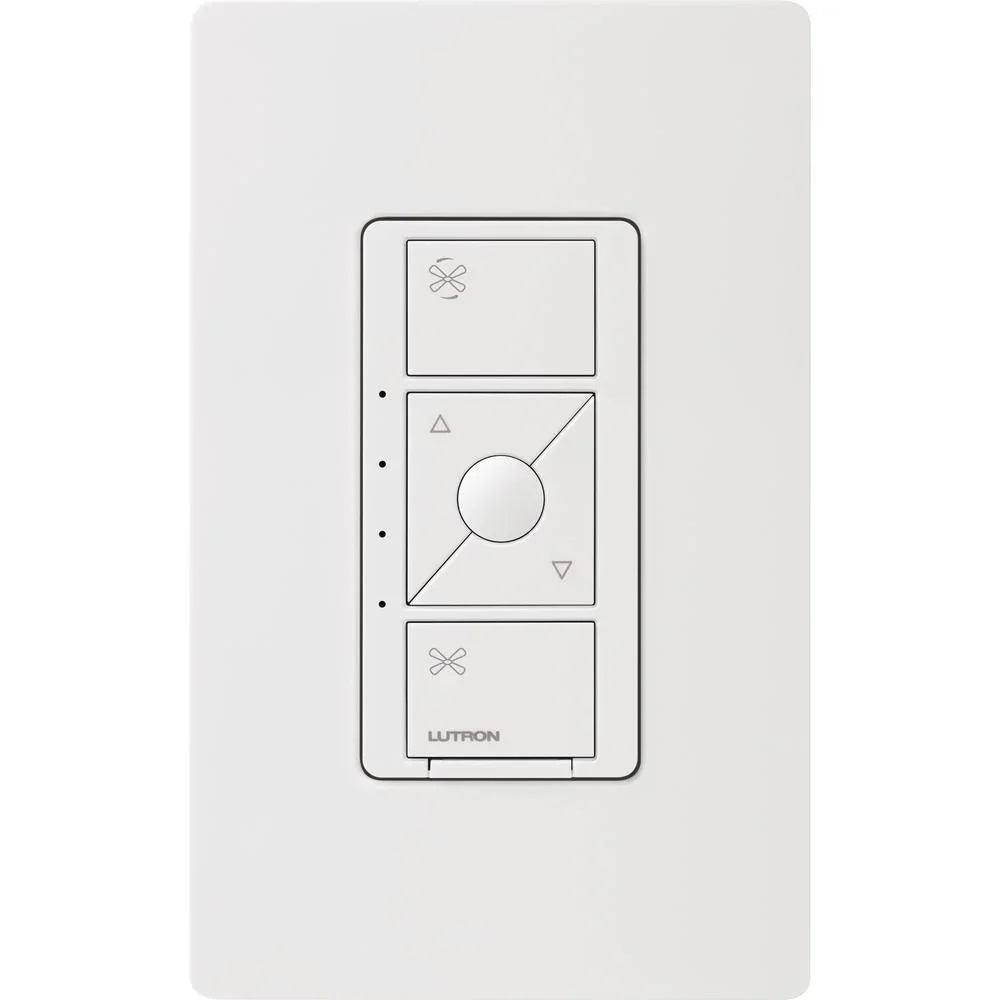 Caseta Wireless Smart Fan Control Switch, Single Pole, White - Bees Lighting