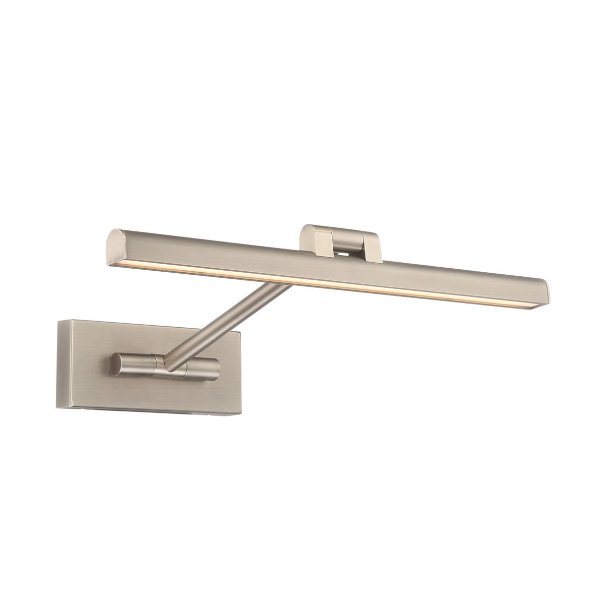 Reed 17 in. Rotating LED Picture Light 3000K Brushed Nickel Finish - Bees Lighting