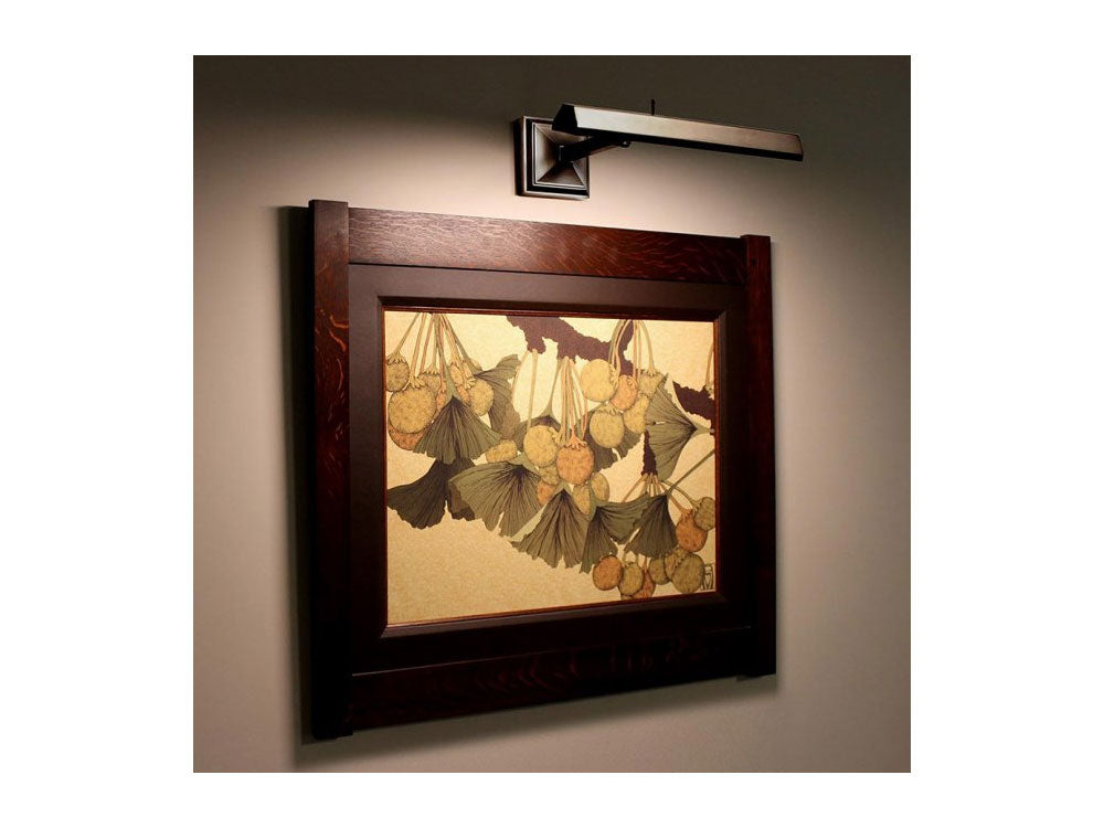 Hemmingway 14 in. Rotating LED Picture Light 2700K Rubbed Bronze Finish - Bees Lighting