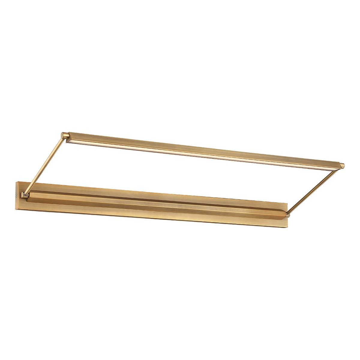 Hudson 34 in. Rotating LED Picture Light 3000K Aged Brass Finish - Bees Lighting