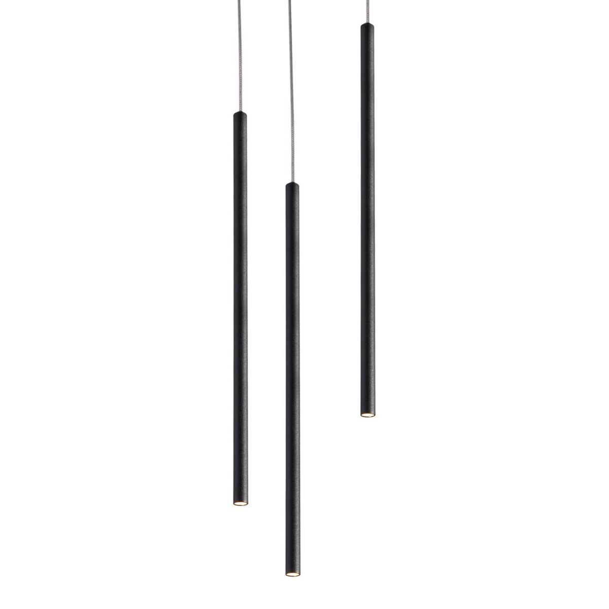 Point 4 in. 3 Lights LED Pendant Light Black Finish - Bees Lighting