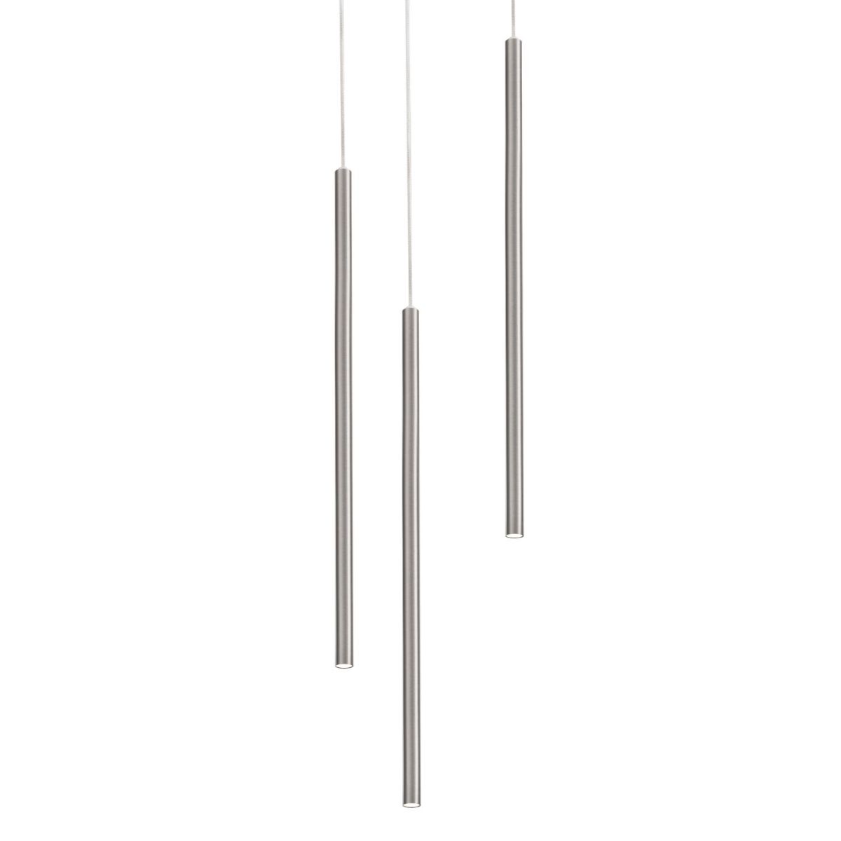 Point 4 in. 3 Lights LED Pendant Light Satin Nickel Finish - Bees Lighting