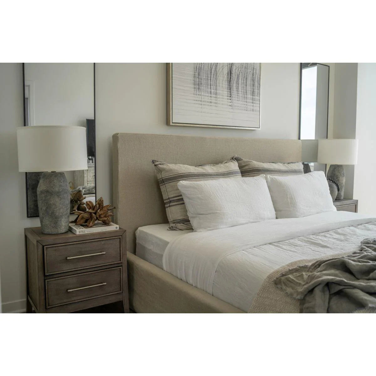 Artifact Tall Table Lamp Moonstone Finish - Bees Lighting