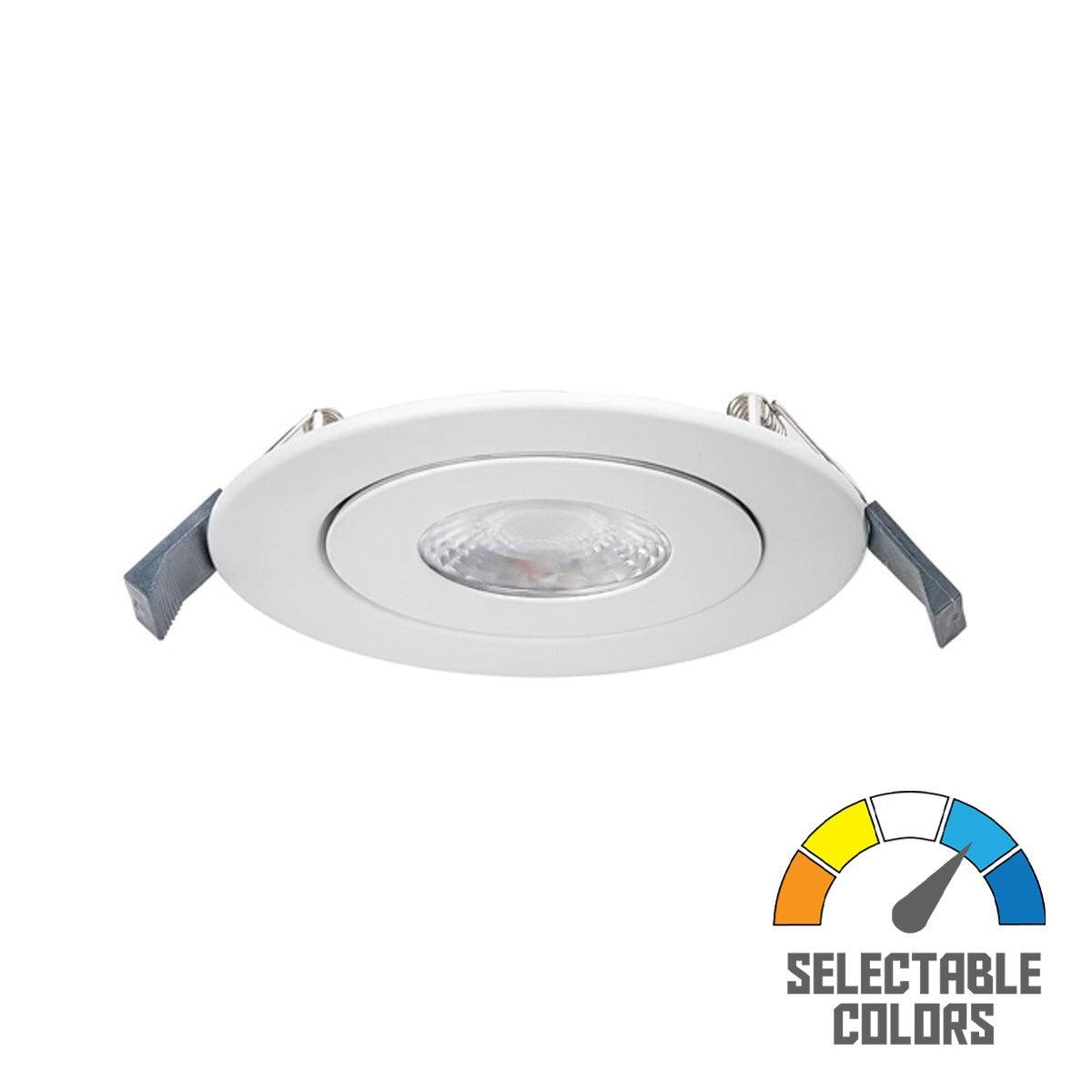 4 In. Lotos LED Adjustable Canless LED Recessed Light, 15 Watt, 800 Lumens, Selectable CCT, 2700K to 5000K, 120/277V - Bees Lighting