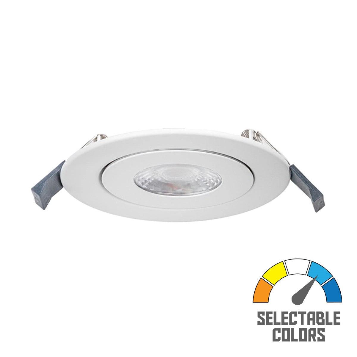 6 In. Lotos LED Adjustable Canless LED Recessed Light, 15 Watt, 1340 Lumens, Selectable CCT, 2700K to 5000K, 120/277V - Bees Lighting