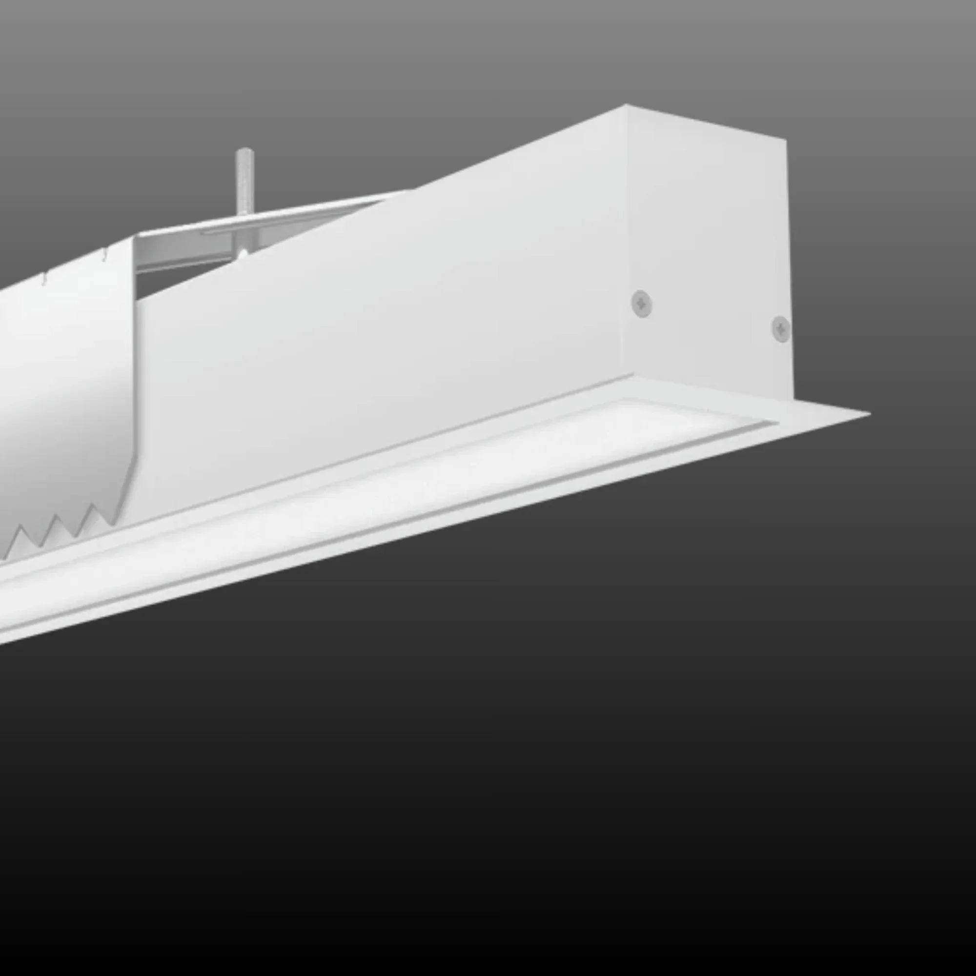 LED Strip Light Fixture, 20W, 2600lm, 30K/35K/40K, 120-277V, White, Flat Lens