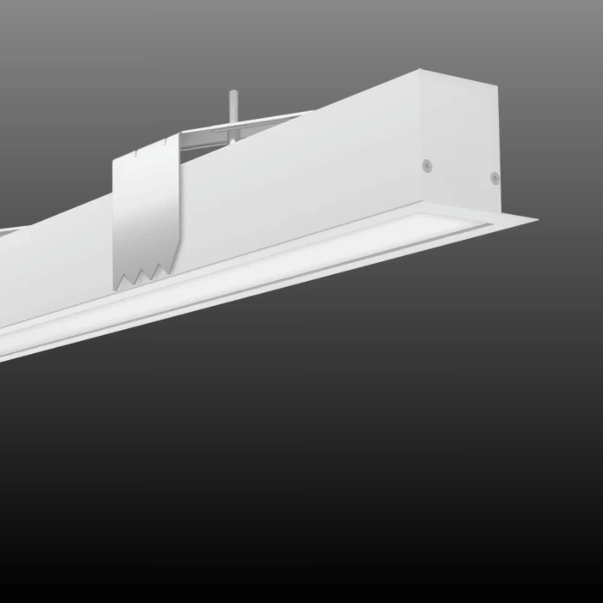 LED Strip Light Fixture, 40W, 5100lm, 30K/35K/40K, 120-277V, White, Flat Lens