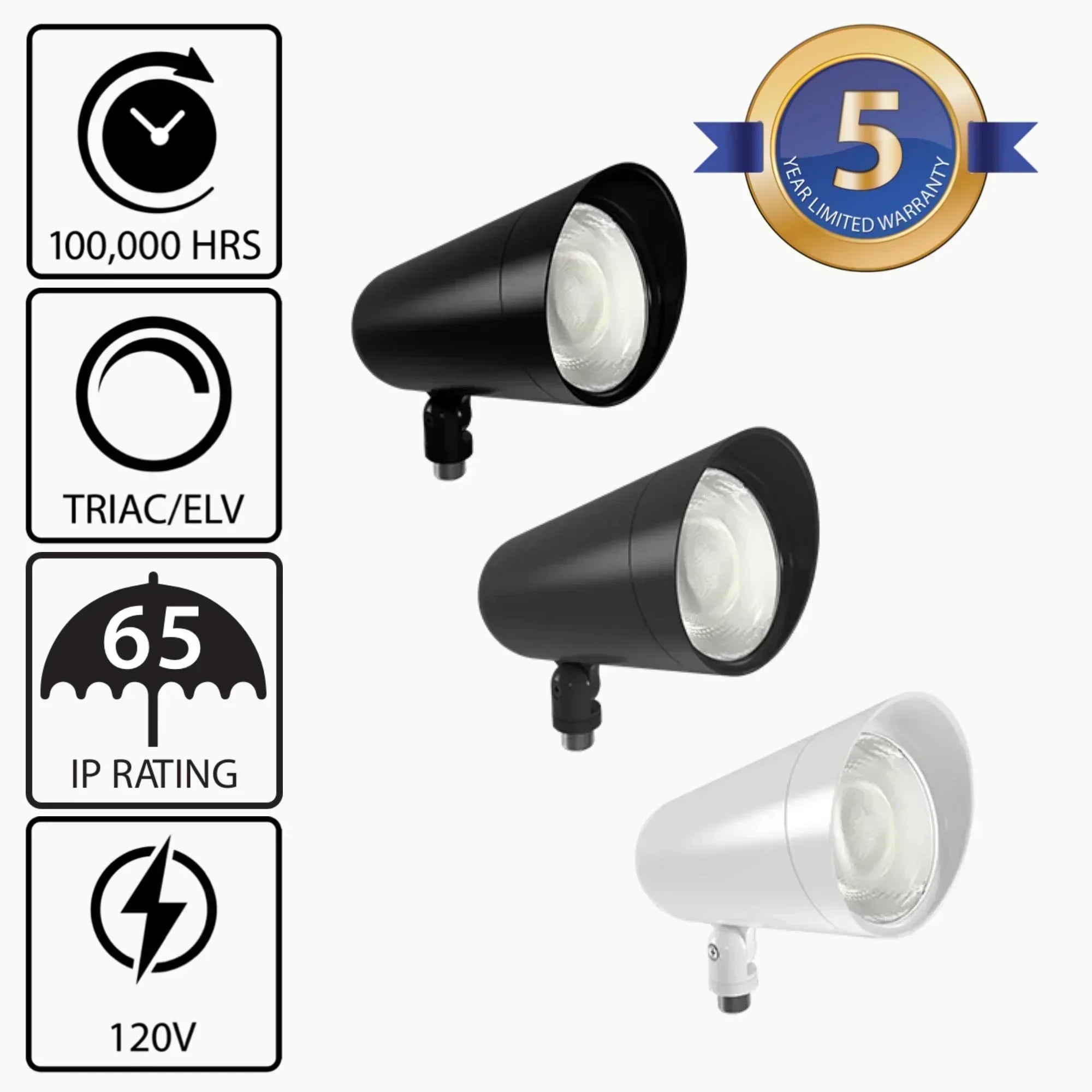 LF34 CCT - 120V LED Adjustable Flood Light, 33W, Black - Bees Lighting