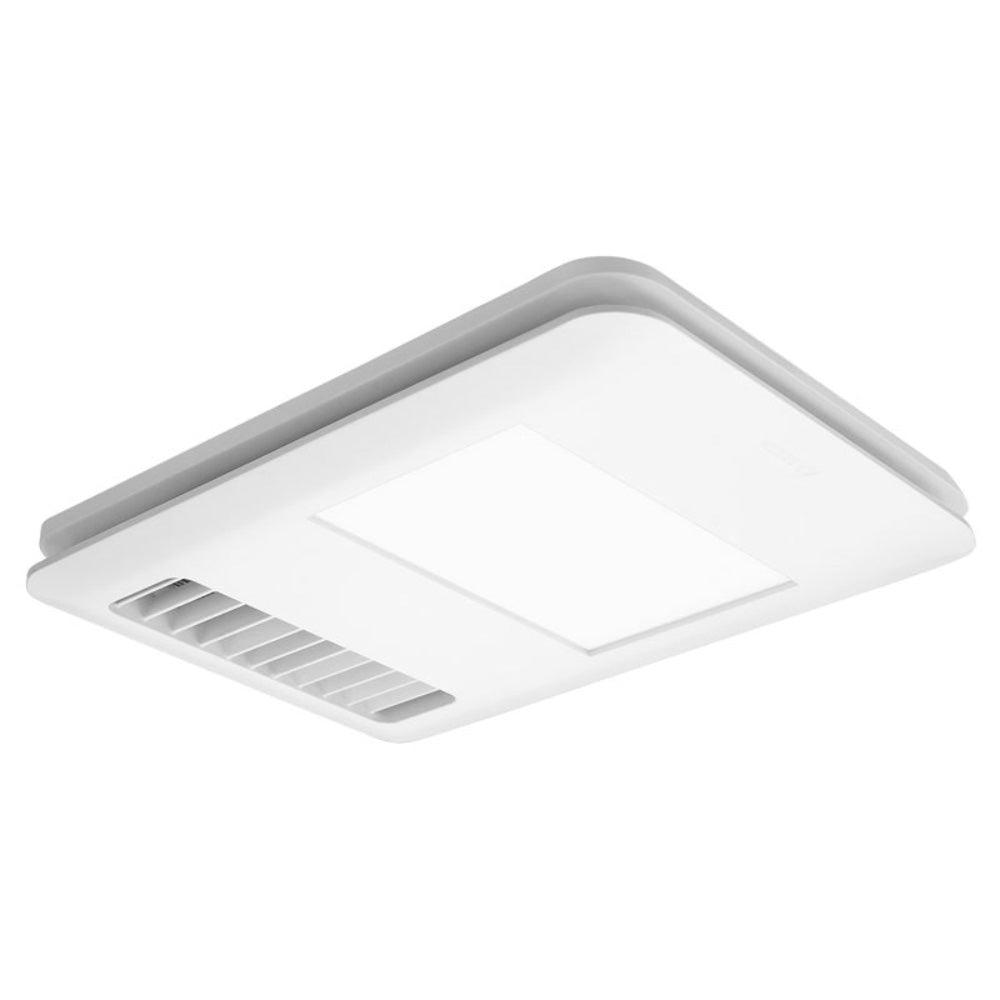 Delta BreezRadiance 80 CFM Bathroom Exhaust Fan With Edge-Lit Dimmable LED Light and Heater