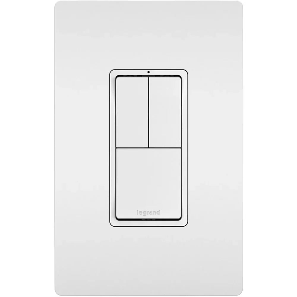 radiant Two Single-Pole Light Switches and One 3-Way Switch, White - Bees Lighting