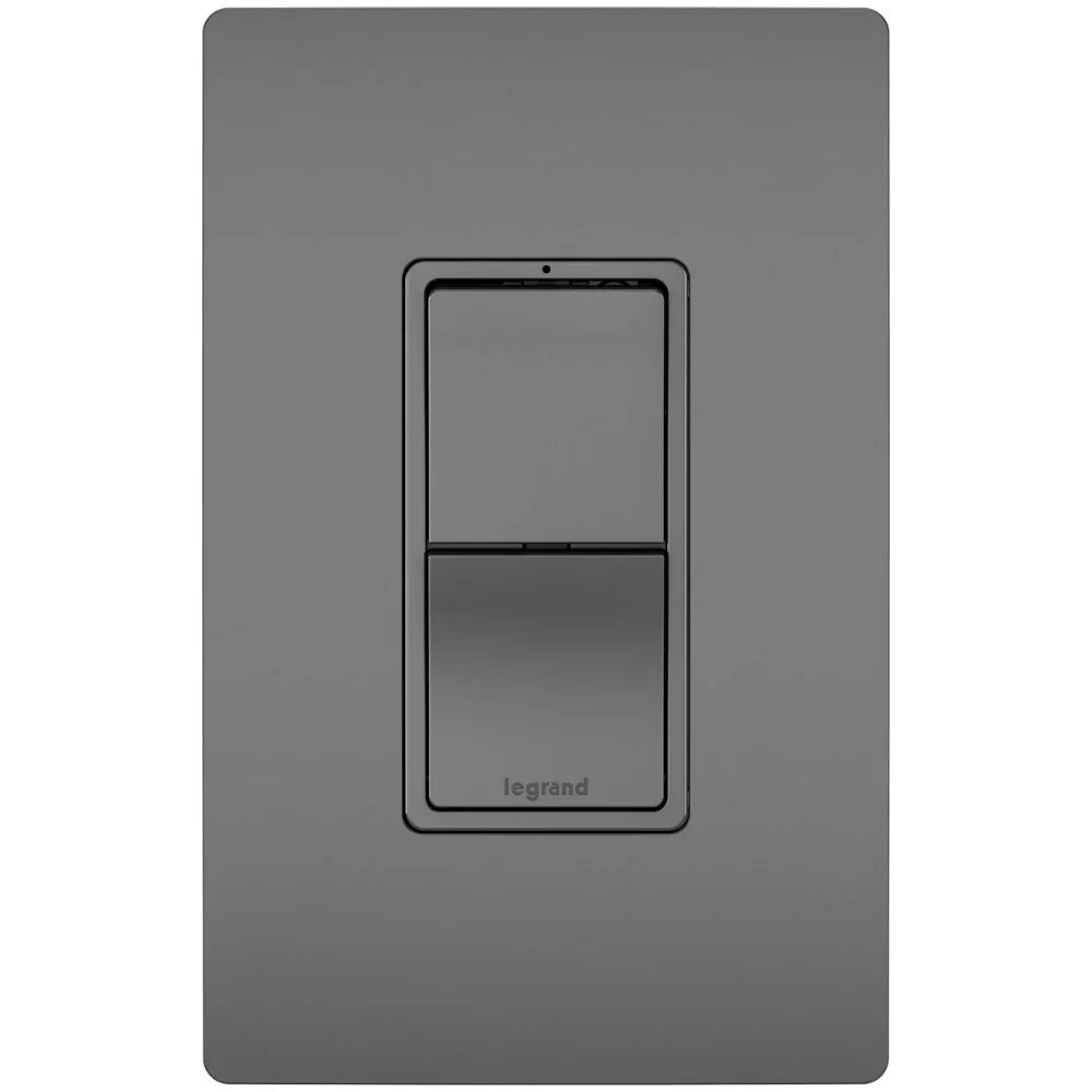 radiant Two Single Pole/3-Way Light Swithes, 15-Amp, 120V, Black - Bees Lighting
