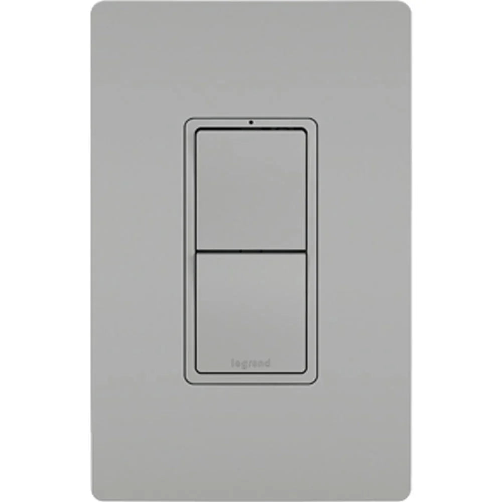 radiant Two Single Pole/3-Way Light Swithes, 15-Amp, 120V, Gray - Bees Lighting