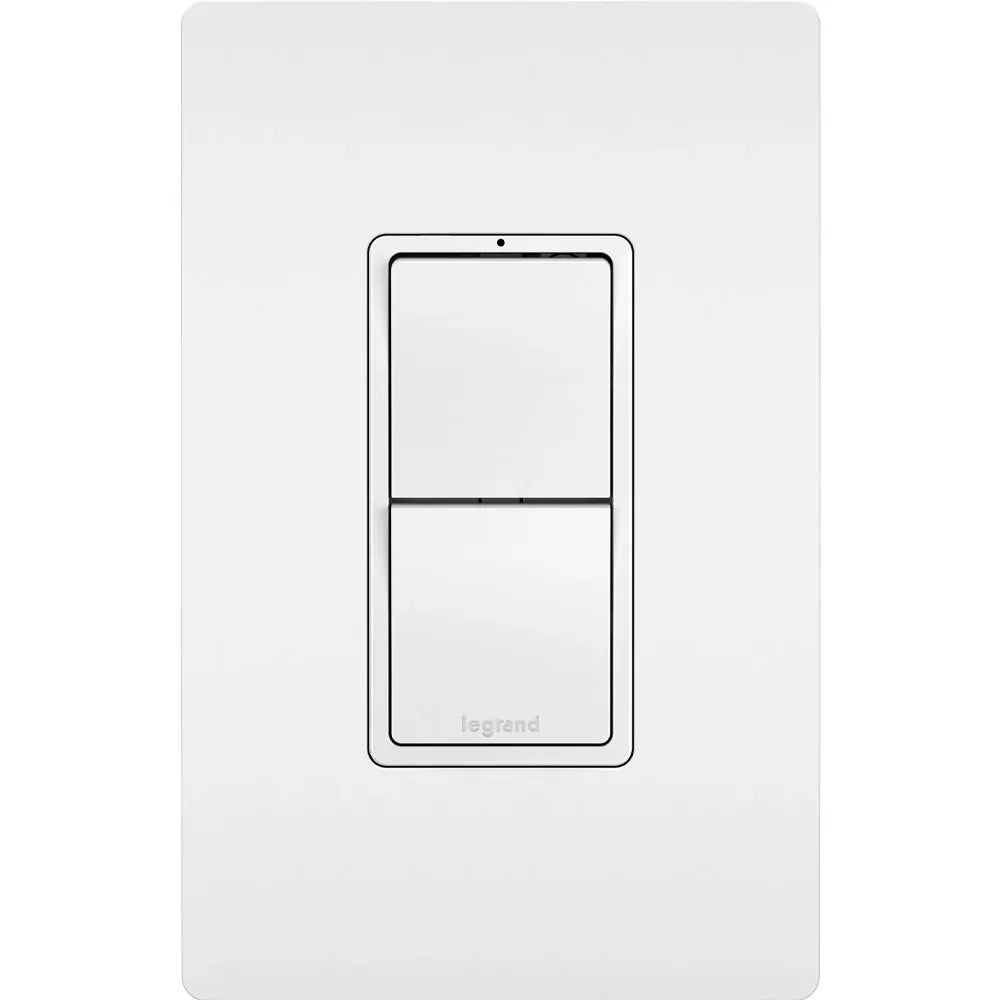 radiant Two Single Pole/3-Way Light Swithes, 15-Amp, 120V, White - Bees Lighting