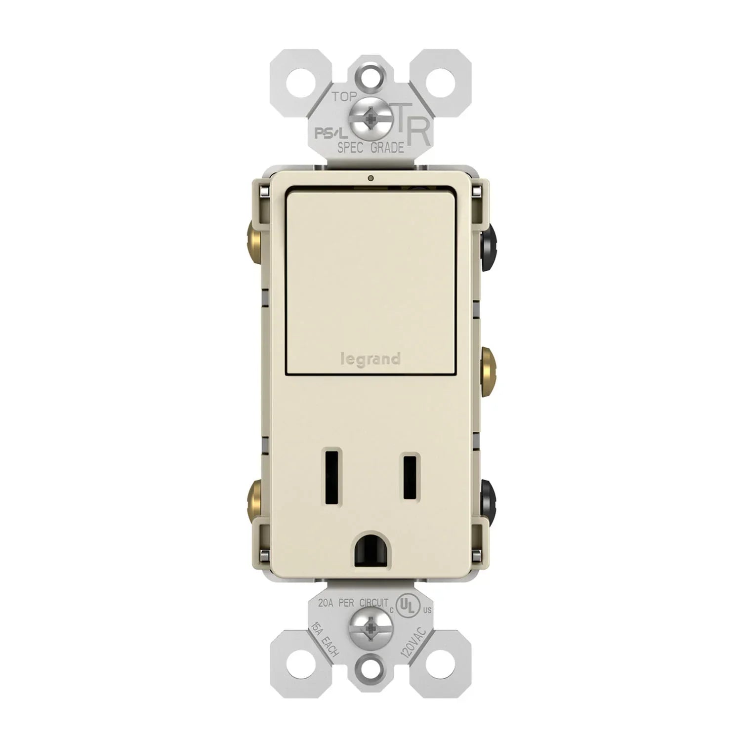 Legrand RCD38TR radiant Switch with 15A Wall Outlet - Bees Lighting