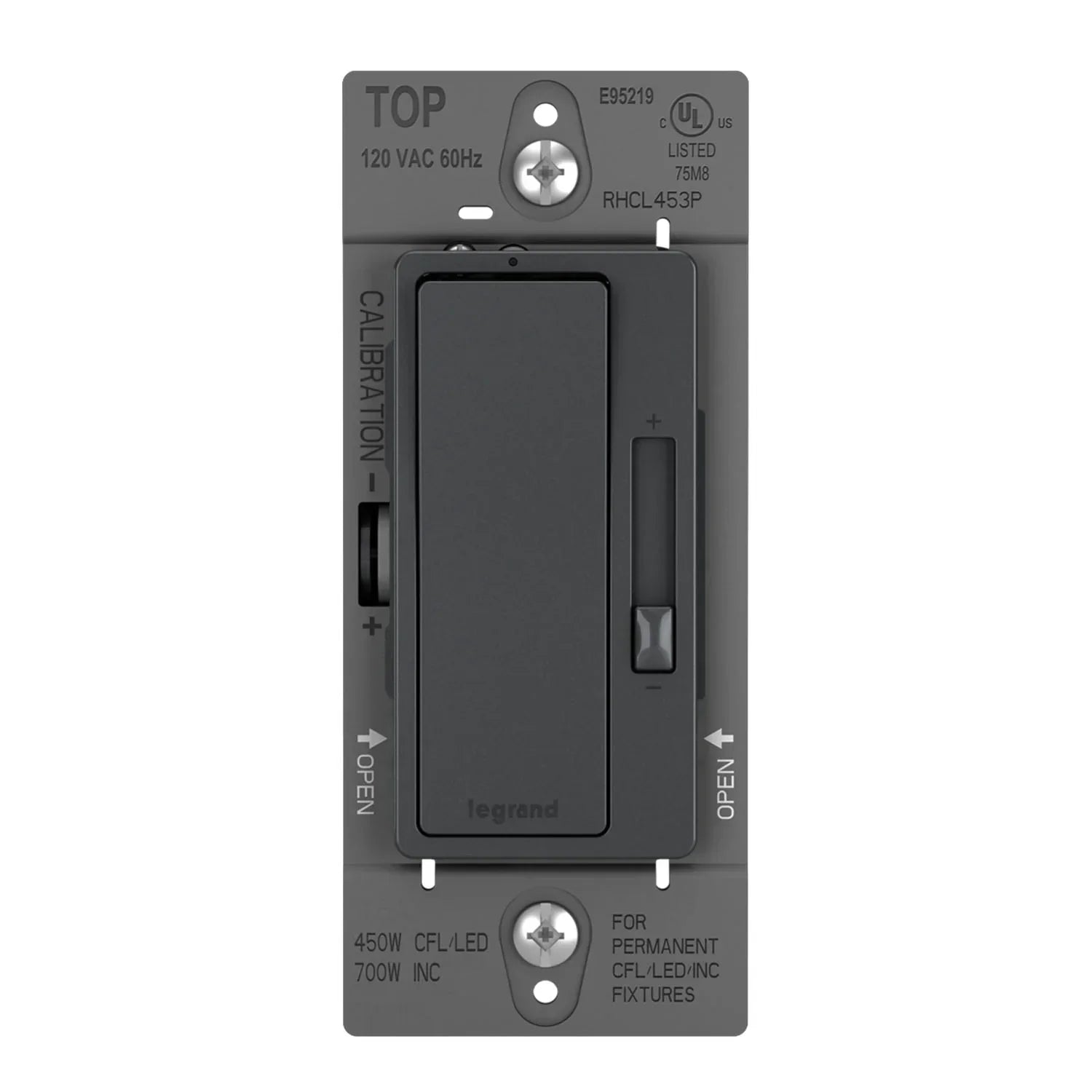 radiant Decora Slider Dimmer Switch, 450-Watt LED - Bees Lighting