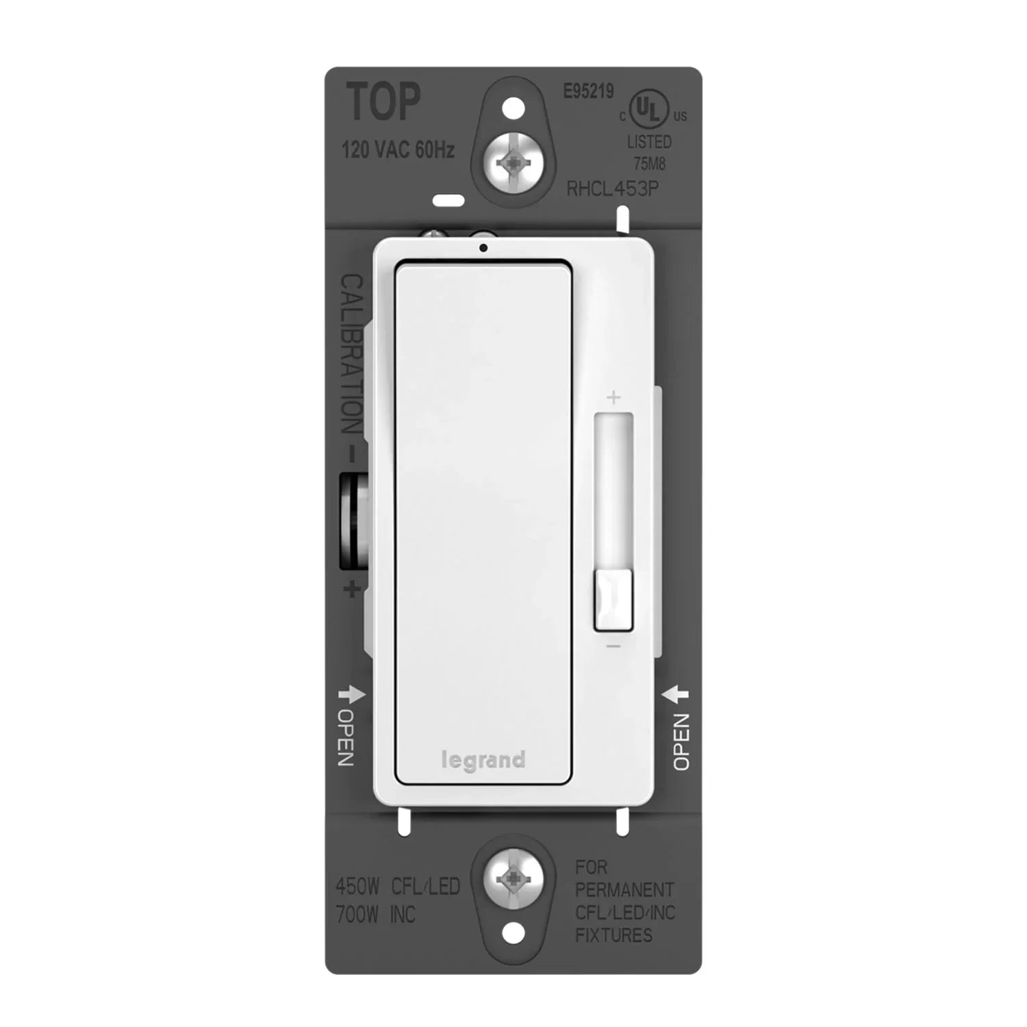 radiant Decora Slider Dimmer Switch, 450-Watt LED - Bees Lighting