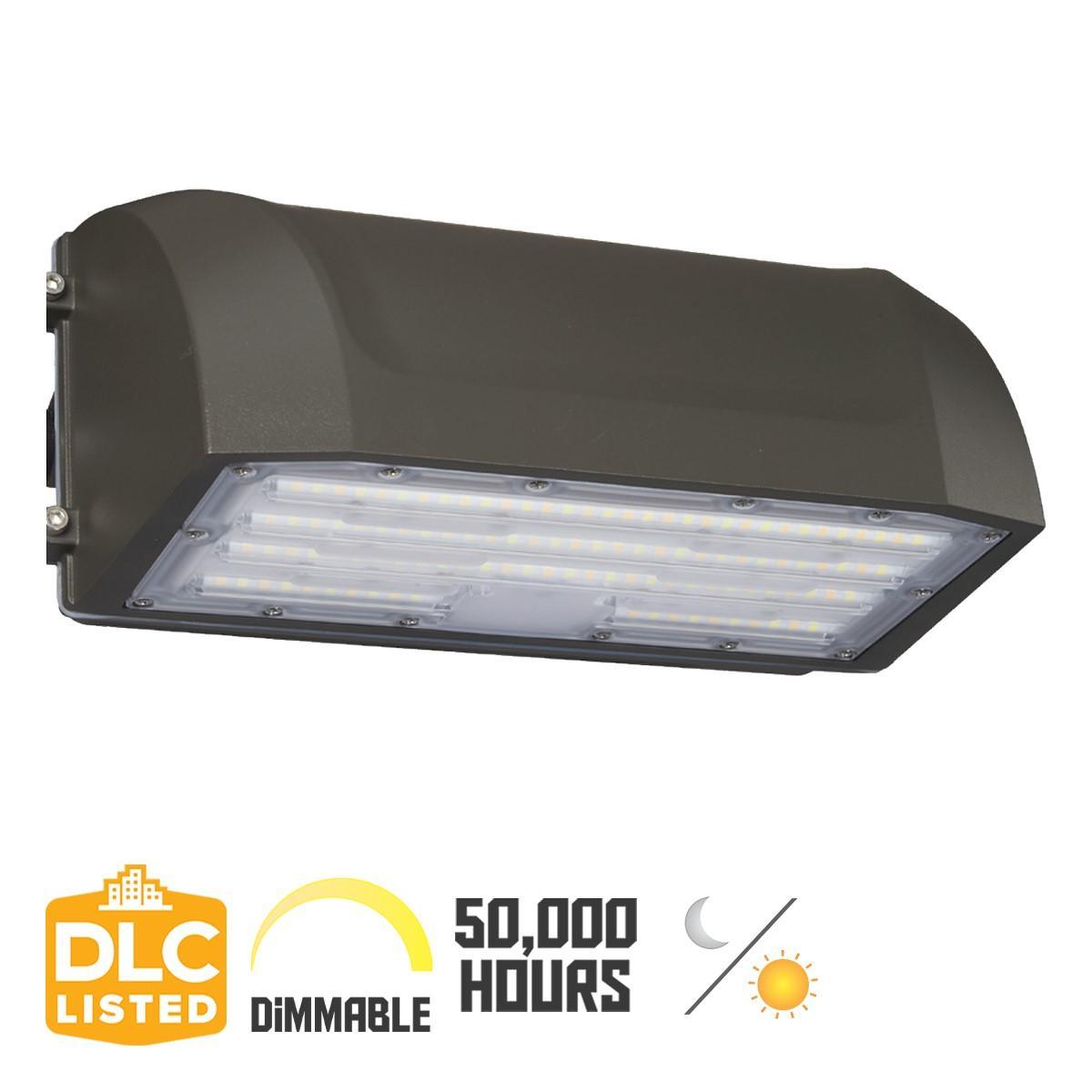 LED Cutoff Wall Pack With Photocell 40 Watts 4,800 Lumens 30K/40K/50K 120-277V - Bees Lighting