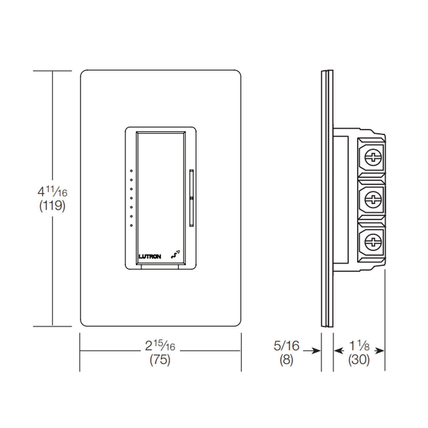 RA2 Select Maestro Smart Dimmer Switch, 1000W MLV, Single Pole/Multi-Location, Neutral Required, Black - Bees Lighting