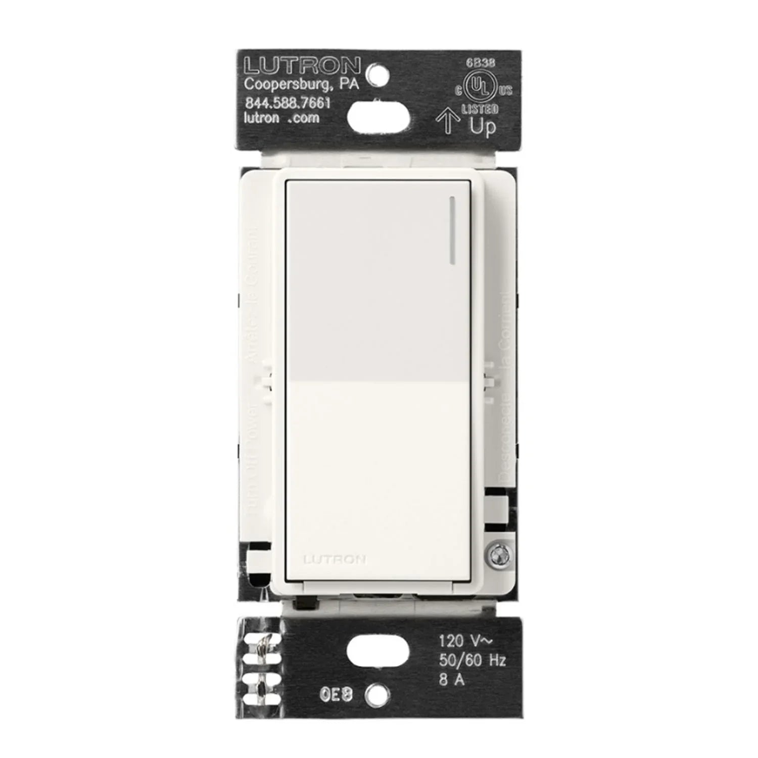 RadioRA 3 Sunnata Single Pole/Multi-Location Tap Smart Light Switch, Neutral Required, White - Bees Lighting