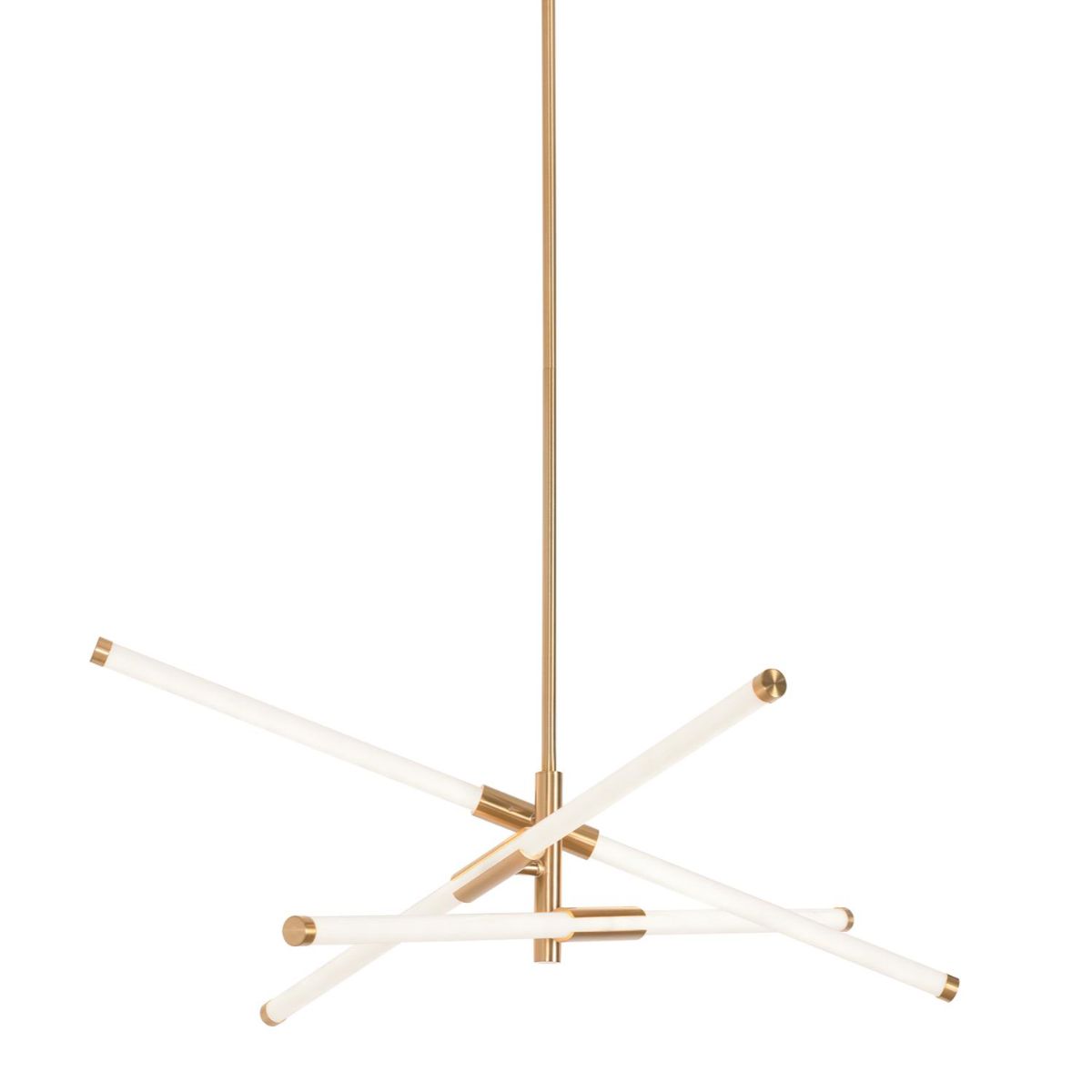 Rusnak 3 Lights 30 In. LED Pendant Light Satin Brass Finish - Bees Lighting
