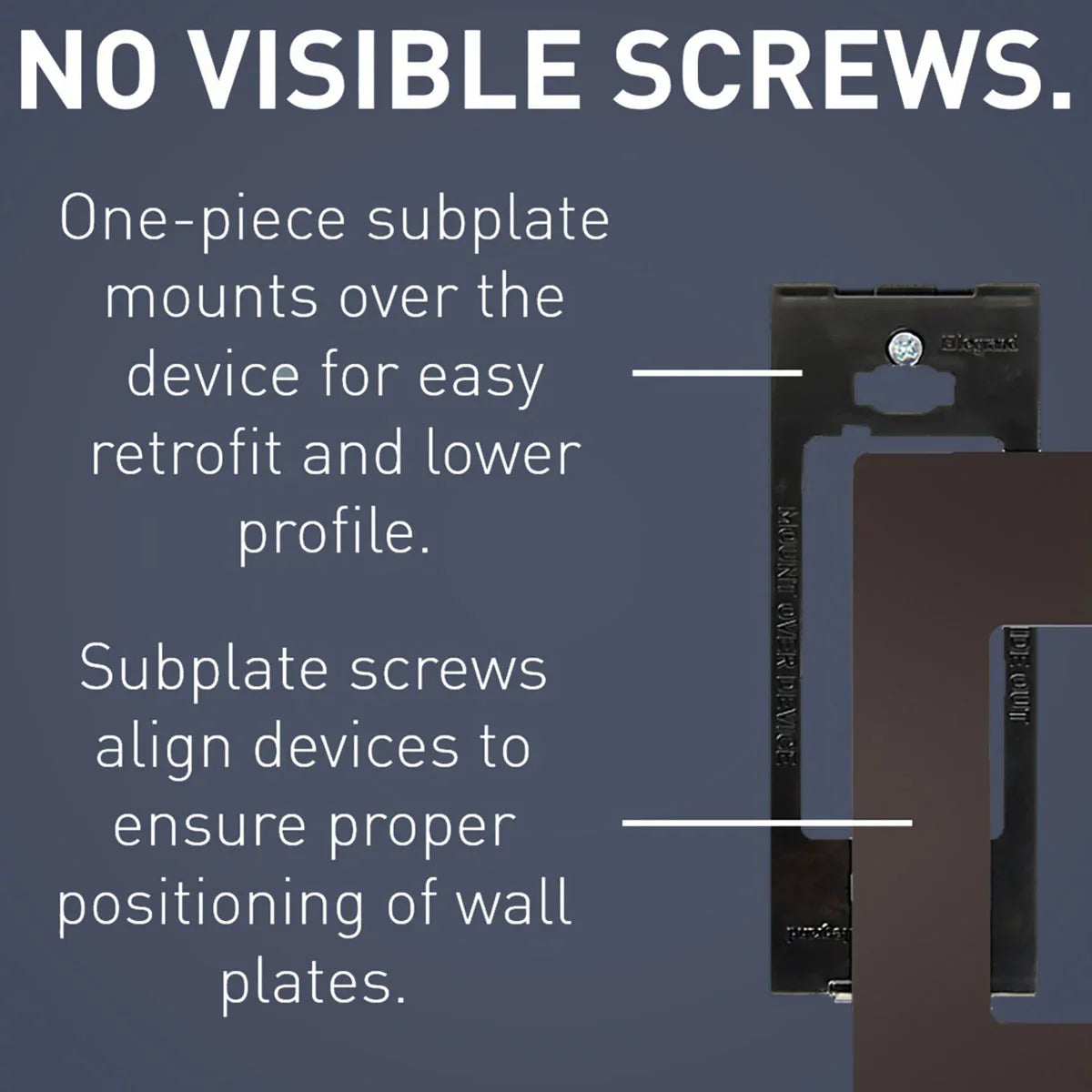 radiant 5-Gang Screwless Wall Plate, Dark Bronze - Bees Lighting