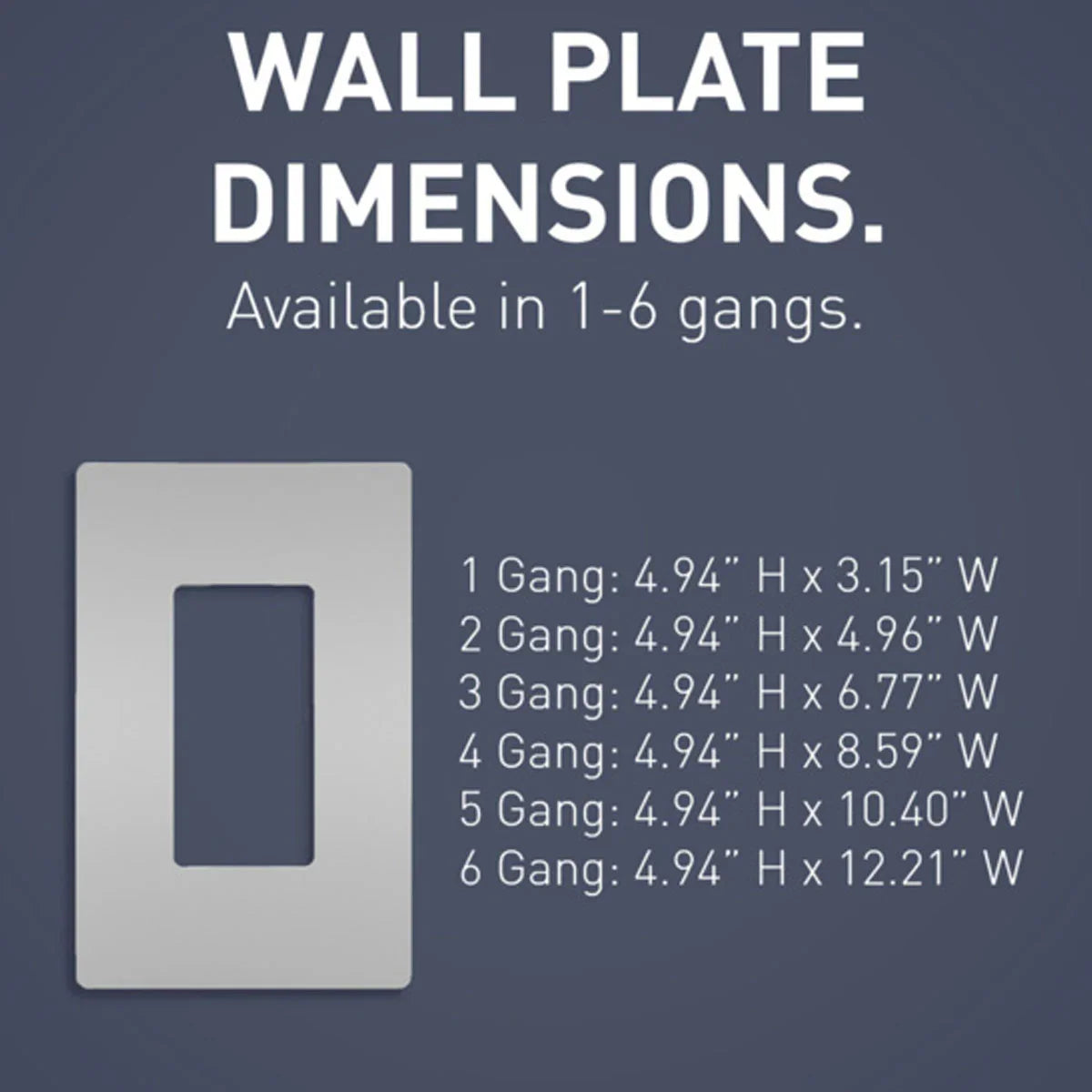 radiant 1-Gang Screwless Wall Plate, Gray - Bees Lighting