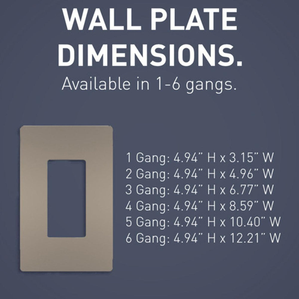 Radiant 1-Gang Decorator Rocker Screwless Wall Plate