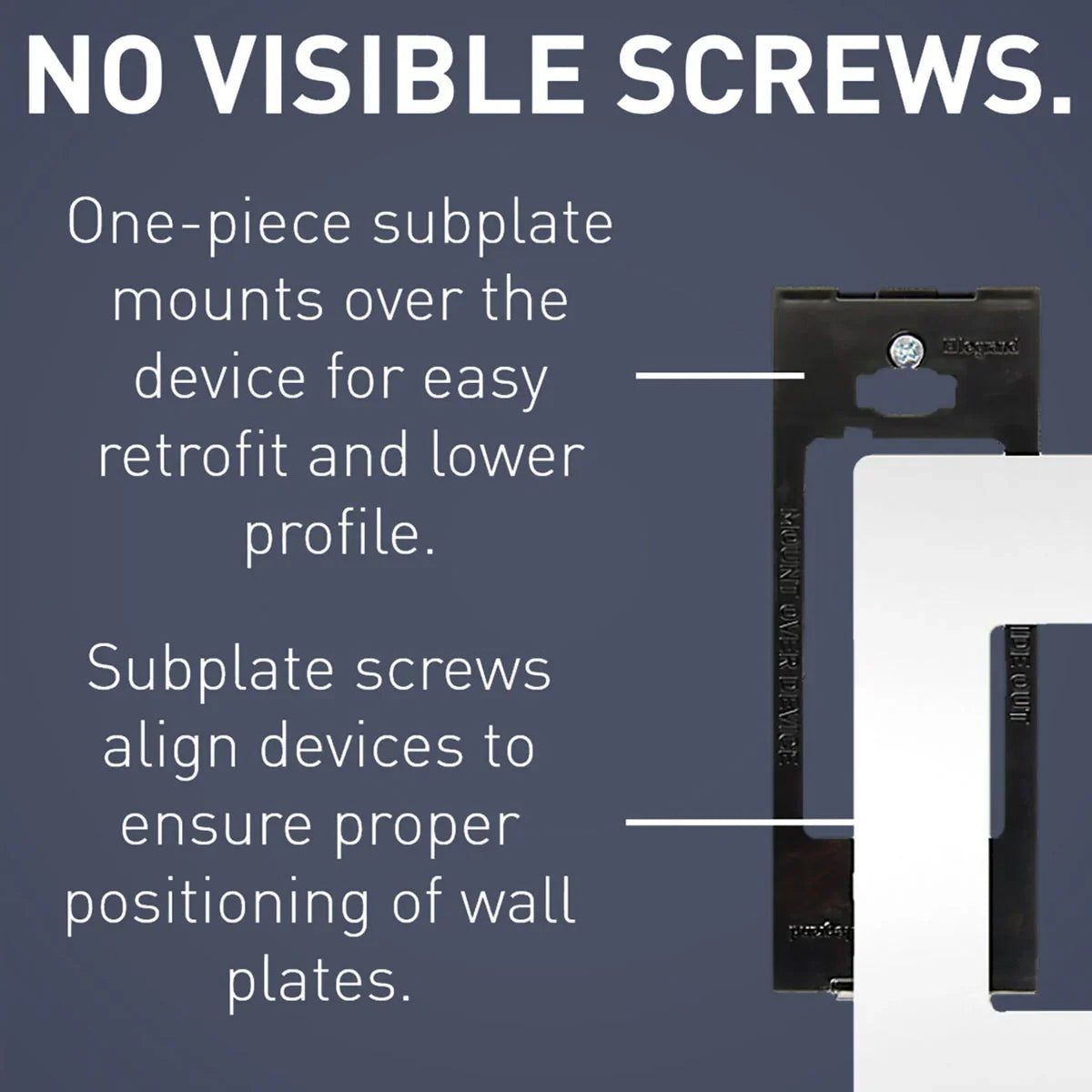 radiant 6-Gang Screwless Wall Plate, White - Bees Lighting