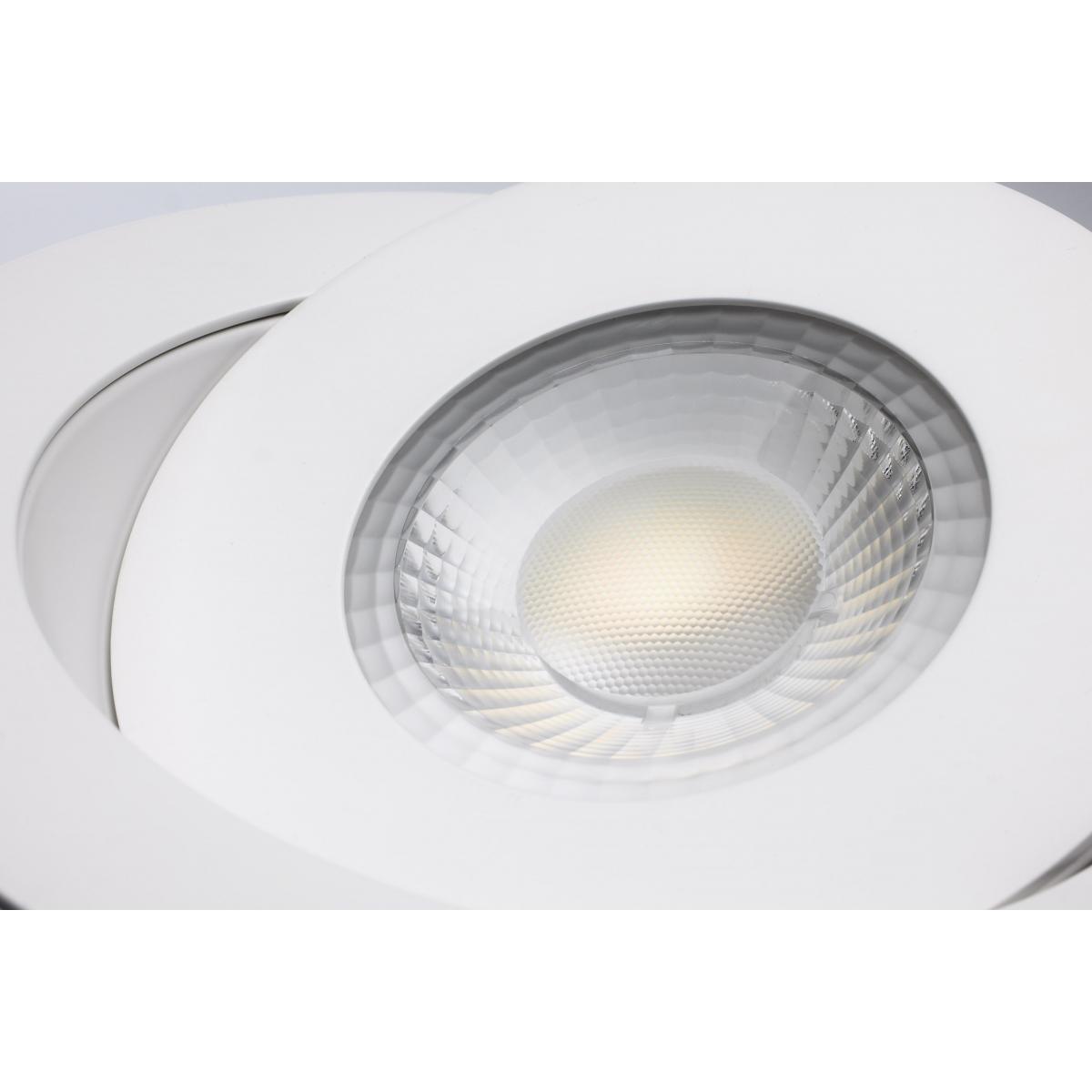 Satco Starfish, Gimbal, 6 inch Smart Canless LED Recessed Light, 15 Watt, 1200 Lumens, Selectable CCT 2700K to 5000K RGB/Tunable White, White Finish - Bees Lighting
