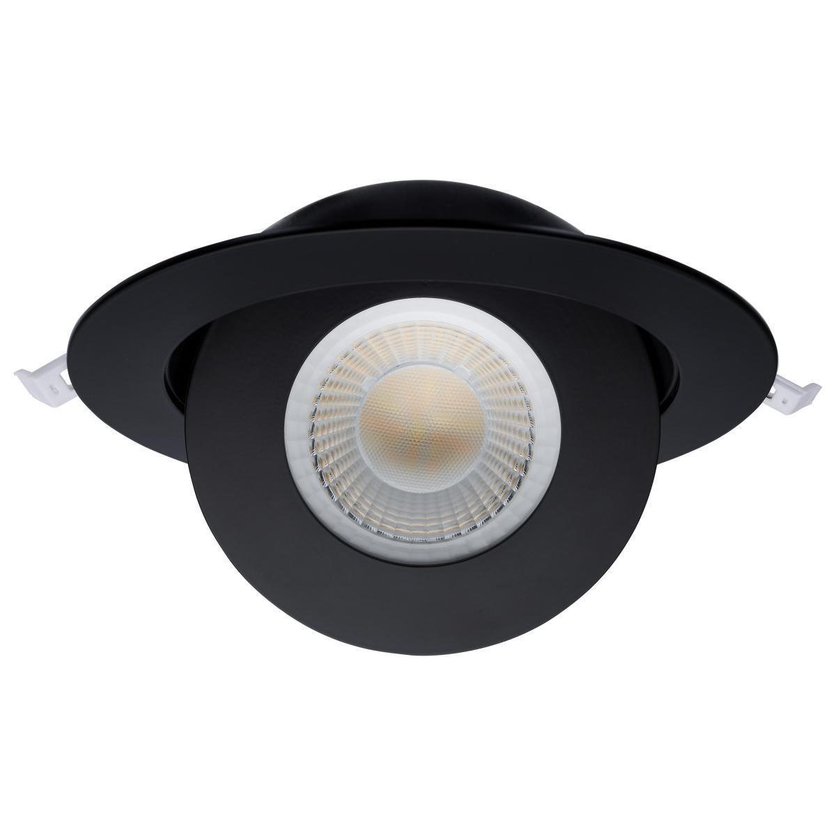 Satco Starfish, Gimbal, 6 inch Smart Canless LED Recessed Light, 15 Watt, 1200 Lumens, Selectable CCT 2700K to 5000K RGB/Tunable White, Black Finish - Bees Lighting